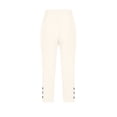 thumbnail image 4 of Curuila Womens Pants With Pocket Comfort Solid Color Drawstring Elastic Waist Casual Mid-Calf Trousers White Size 2Xl, 4 of 4