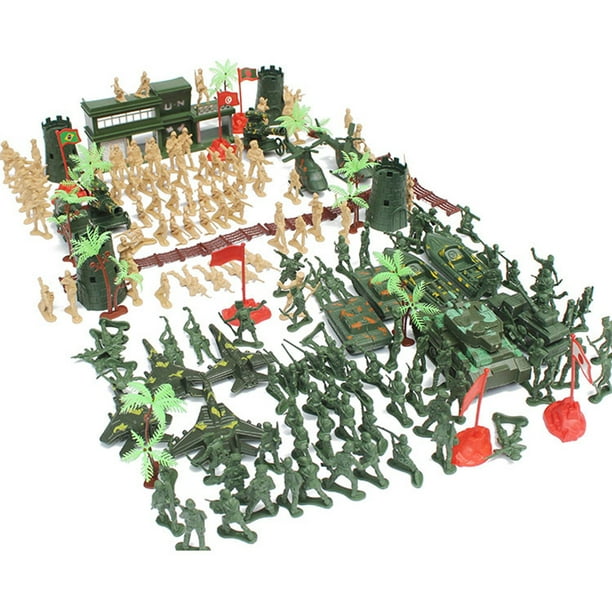 188pcs Strategy Soldiers Armament Playset Plastic Toy Army Men Accessories  Base Sand Table Scene Supplies 