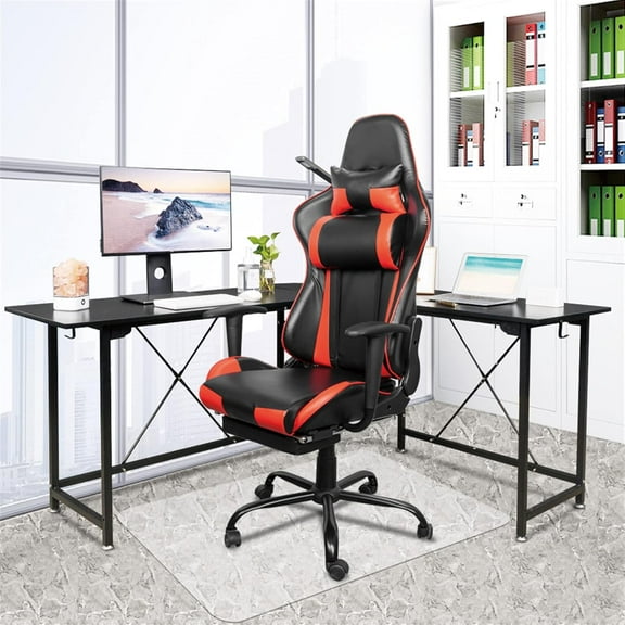 Office Chair Mat for Hardwood Floor 48"x 30" Rectangular Hard Floor Chair Mat, Heavy Duty Floor Mats Transparent Computer Chair Mats Anti-Slip Wood/Tile Floor Protector for Home Office