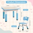 thumbnail image 3 of 4 - seat para niños mesa y sillas set con height - adjustable para niños pequeños escritorio y superficie con grafiti, 3 of 5