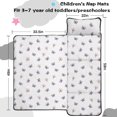 thumbnail image 5 of Pink Butterfly Pattern Teens Toddler Nap Mat with Pillow, Sleeping Mat Bag for Preschool Daycare 59"x22", 5 of 6