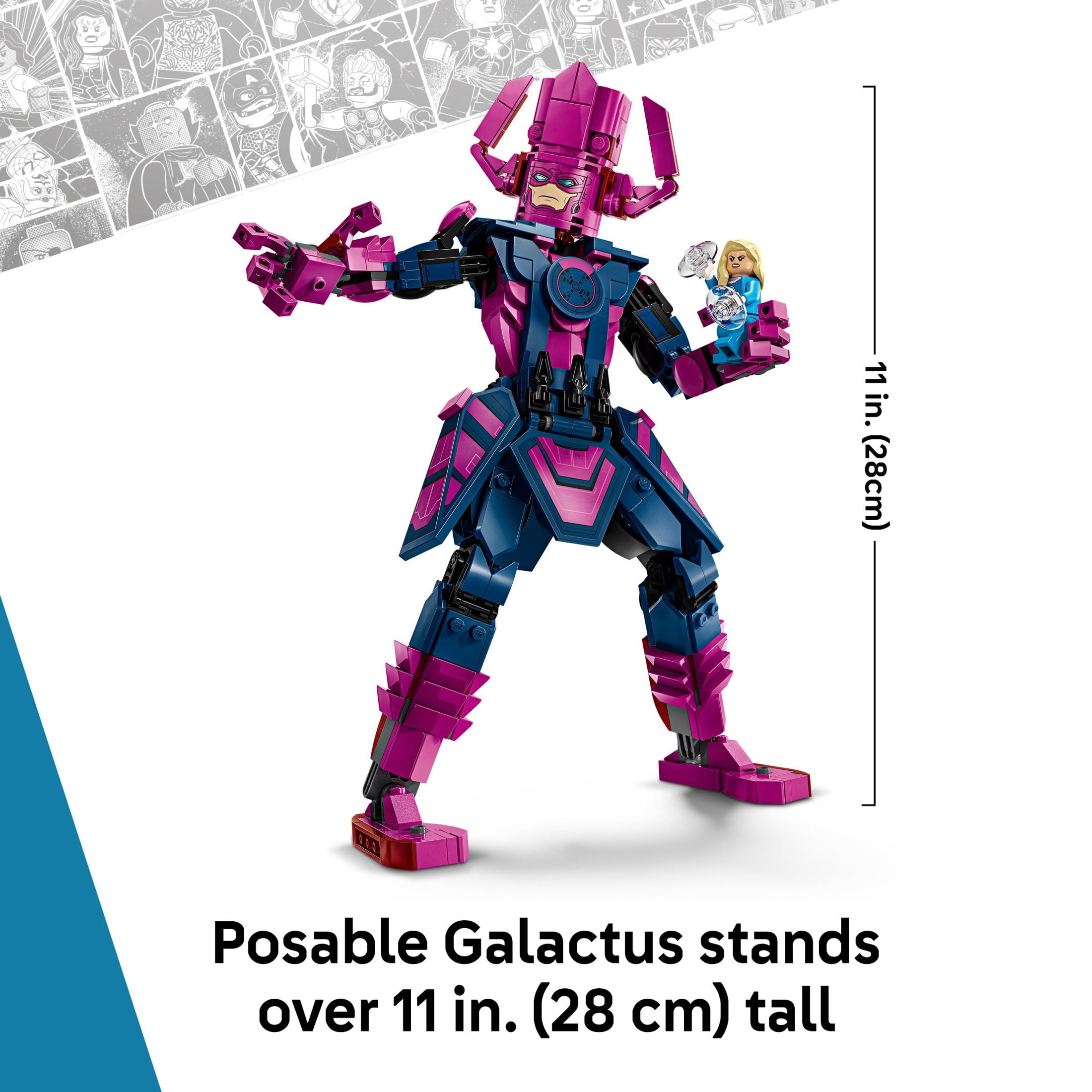 LEGO Marvel Fantastic Four vs. Galactus Construction Figure - Super Hero Building Toy - 4 Minifigures, Including The Thing, Invisible Woman and Human Torch - Gift for Kids, Boys and Girls, 9+ 76316