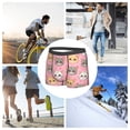 thumbnail image 7 of Men's Boxer Briefs, Cute Cartoon Cat Face Pink Soft Comfy Mens Underwear Boxer Briefs Breathable With Widen Waist, 7 of 7