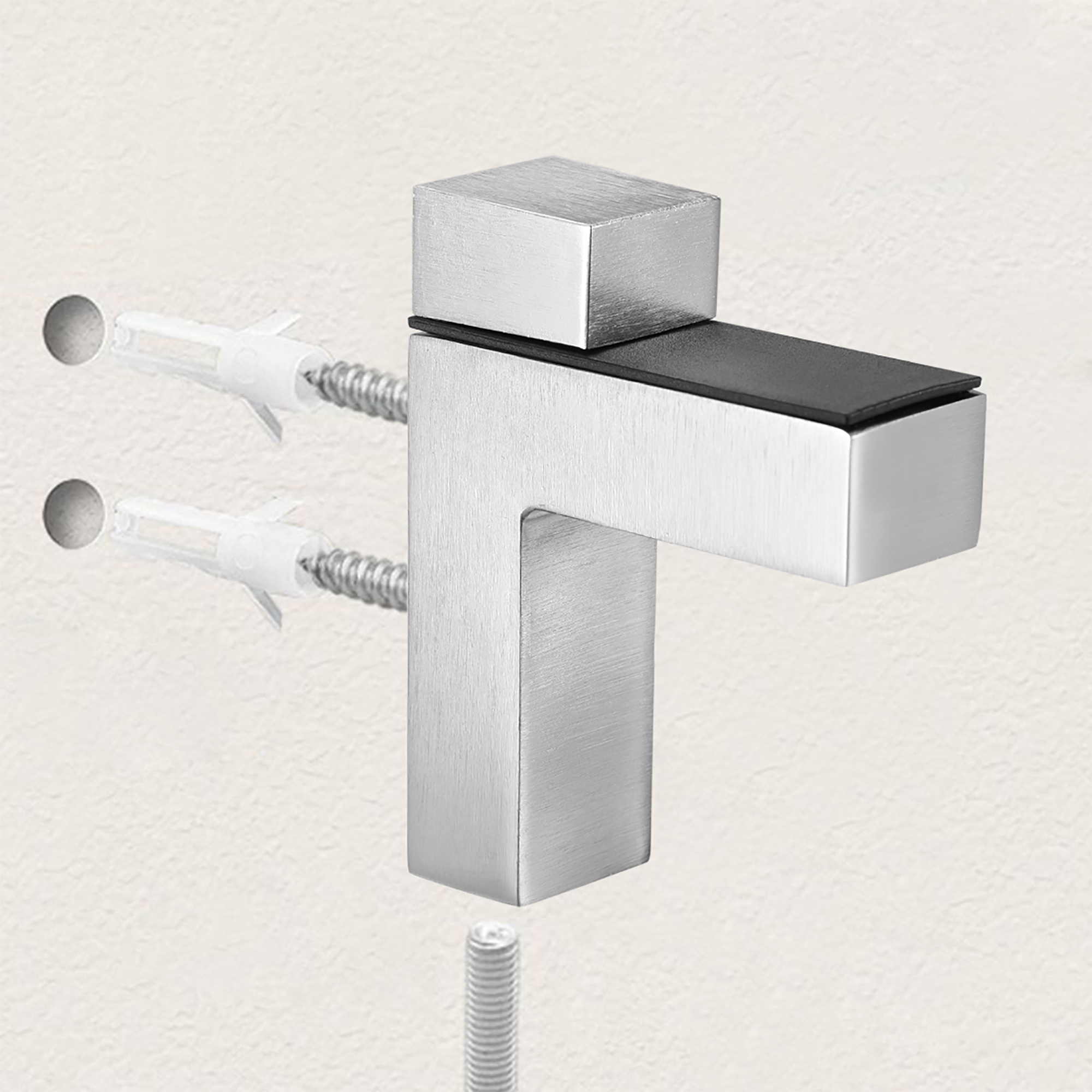 Uxcell Glass Shelf Bracket Glass Shelf Clamp Brushed Nickel 4 Pack