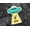 3pcs, variant on Ufo Die Cut Alien Space Alien Abduction Sticker
