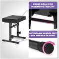 thumbnail image 6 of Liquid Stands Collapsible Piano Keyboard Stand and Piano Bench Stool - Adjustable and Portable Heavy Duty Music Stand for Kids & Adults - Fits 54-88 Key Electric Digital Keyboard Piano Stand and Seat, 6 of 7