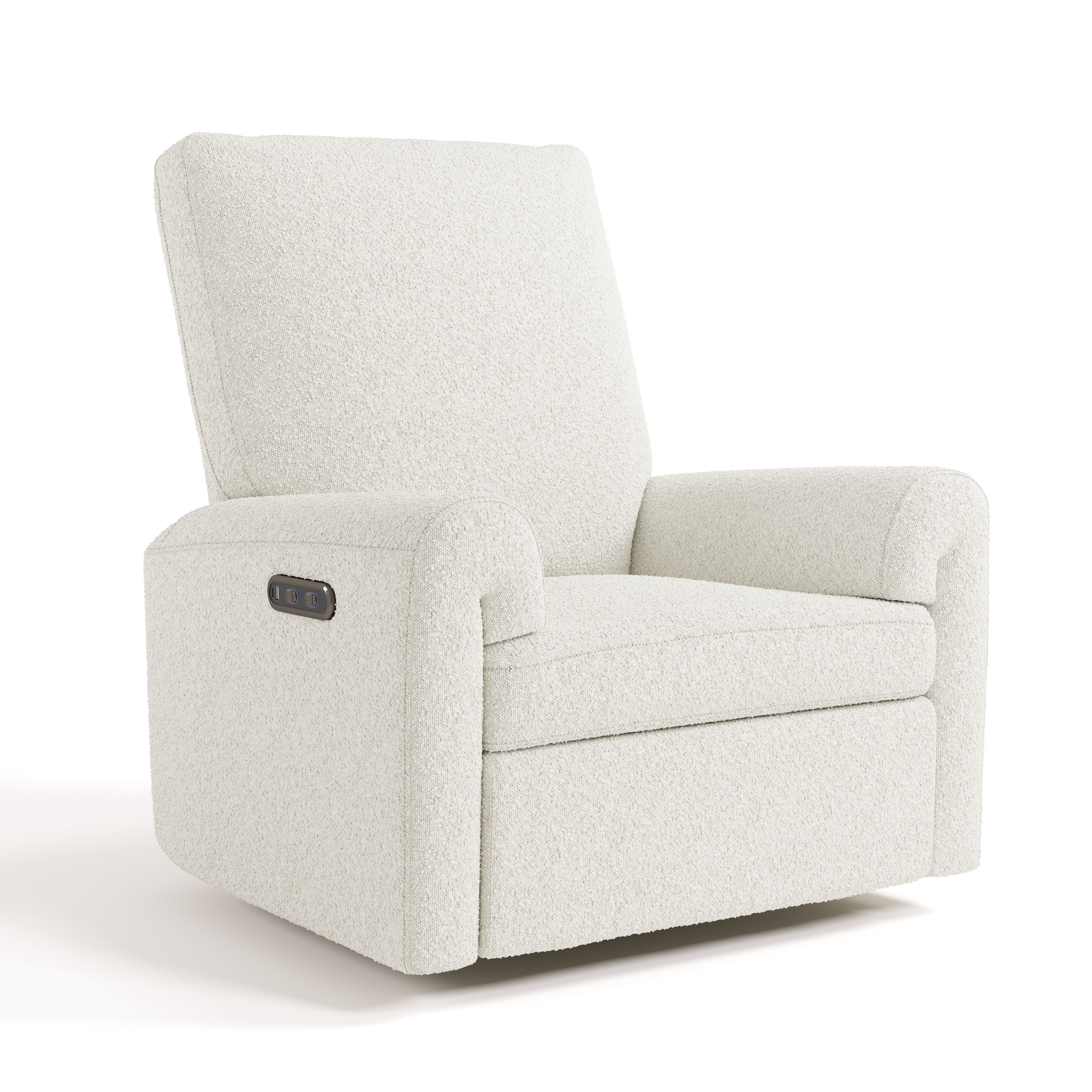 Art of Nursery by Storkcraft Sorrento Deluxe Power Recliner Swivel Glider, Ivory Boucle