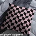 thumbnail image 2 of Homewish Geometric Classic Plaid Fabric by the Yard 3 Yard,Modern Abstract Checkerboard Sewing Fabric,White Pink Grid Room Decor Fabric by the Yard For Children,Breathable Home Decor, 2 of 6
