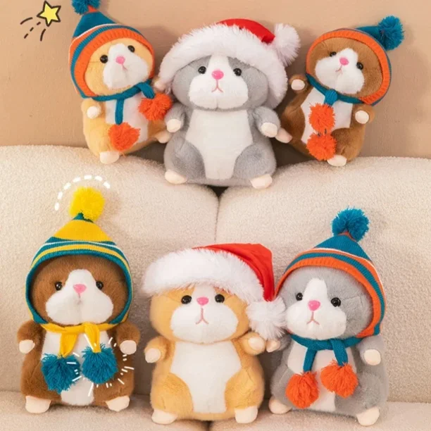 Sombrero de hámster creativo, juguetes de peluche para dormir, almohada de conejillo de indias, cojín de sofá de Animal lindo, decoración del hogar, regalo encantador