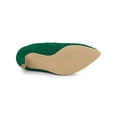 thumbnail image 5 of BLISSFUL STEP Women's Pointed Toe Stiletto Heel Chelsea Boots Emerald Green 9.5, 5 of 7