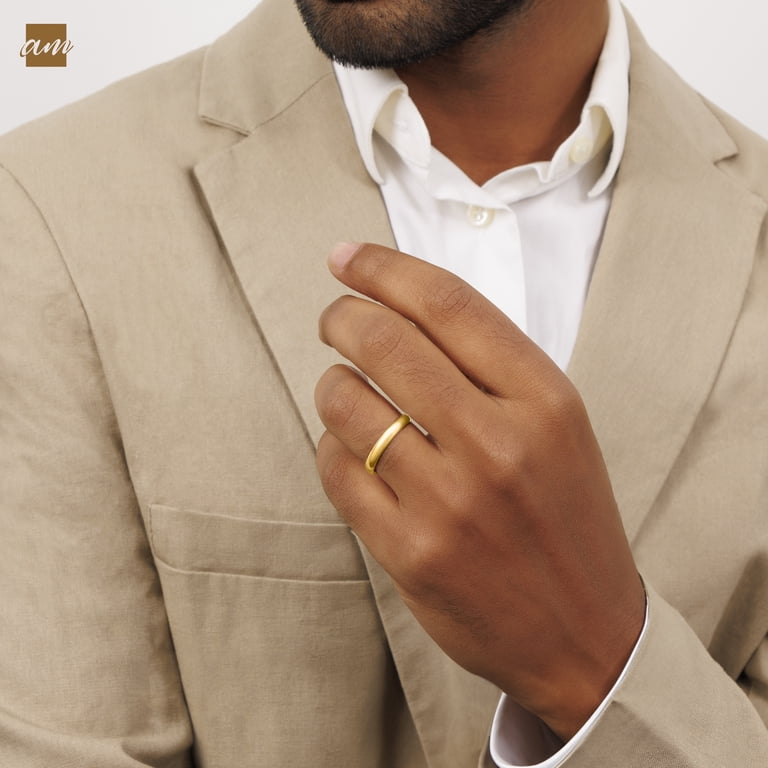 slim fit dress slacks Thin 14k Gold Ring - Elin main image 0