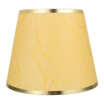 Baluue Embroidered Lamp Shade Yellow Round Light Diffusion Home 1Pcs