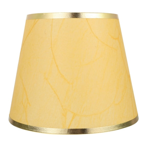 Baluue Embroidered Lamp Shade Yellow Round Light Diffusion Home 1Pcs