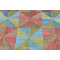 thumbnail image 2 of Tri-Color Five-Piece Patchwork Bedspread from Banaras - Pure Dupion Silk, 2 of 2