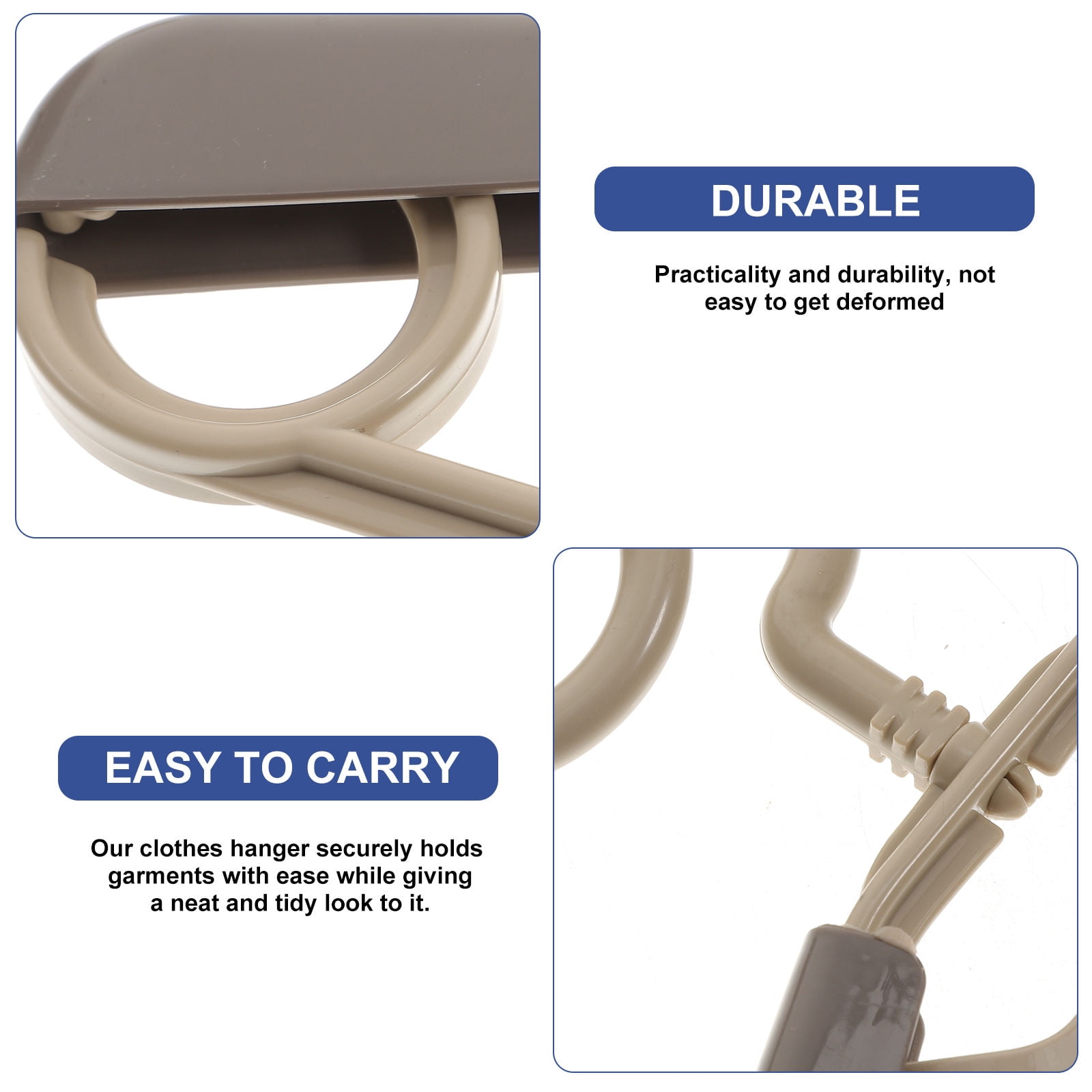 CRILSTYLEO 10Pcs Expandable Plastic Clothes Hangers Heavy Duty for Closet Space Saving and Neat Storage