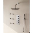 thumbnail image 3 of EVERSTEIN Rain Shower Faucet Set Luxury 12 inch Thermostatic CUPC Shower Head System Wall Mounted with 6 Massage Body Jets and Handheld Sprayer, Brushed Nickel, 3 of 18