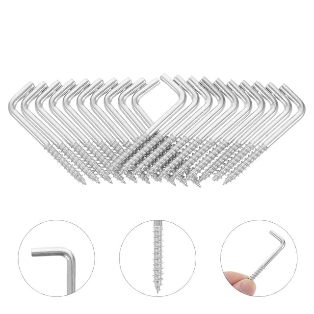 Raindrops 20Ud Metálicos L Con Punta Para Colgar Y Utensilios En Hogar