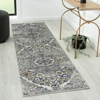 Luxe Weavers Oriental Distressed Floral Steel 2x7 Area Rug, Indoor Carpet