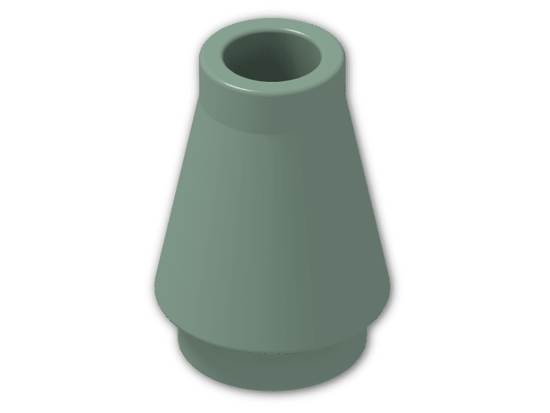 LEGO Green 1x1 Cône Avec Top Groove partie 4589b x 10