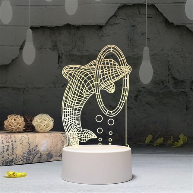 RKSTN Kitchen SuppliesUSB Acrylic Night Light LED Table Desk Bedroom Decor Gift Warm White Lamp Decorations for Home Kitchen Decor