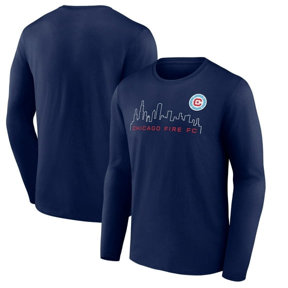 Men's Navy Chicago Fire Team Hometown Collection Long Sleeve T-Shirt