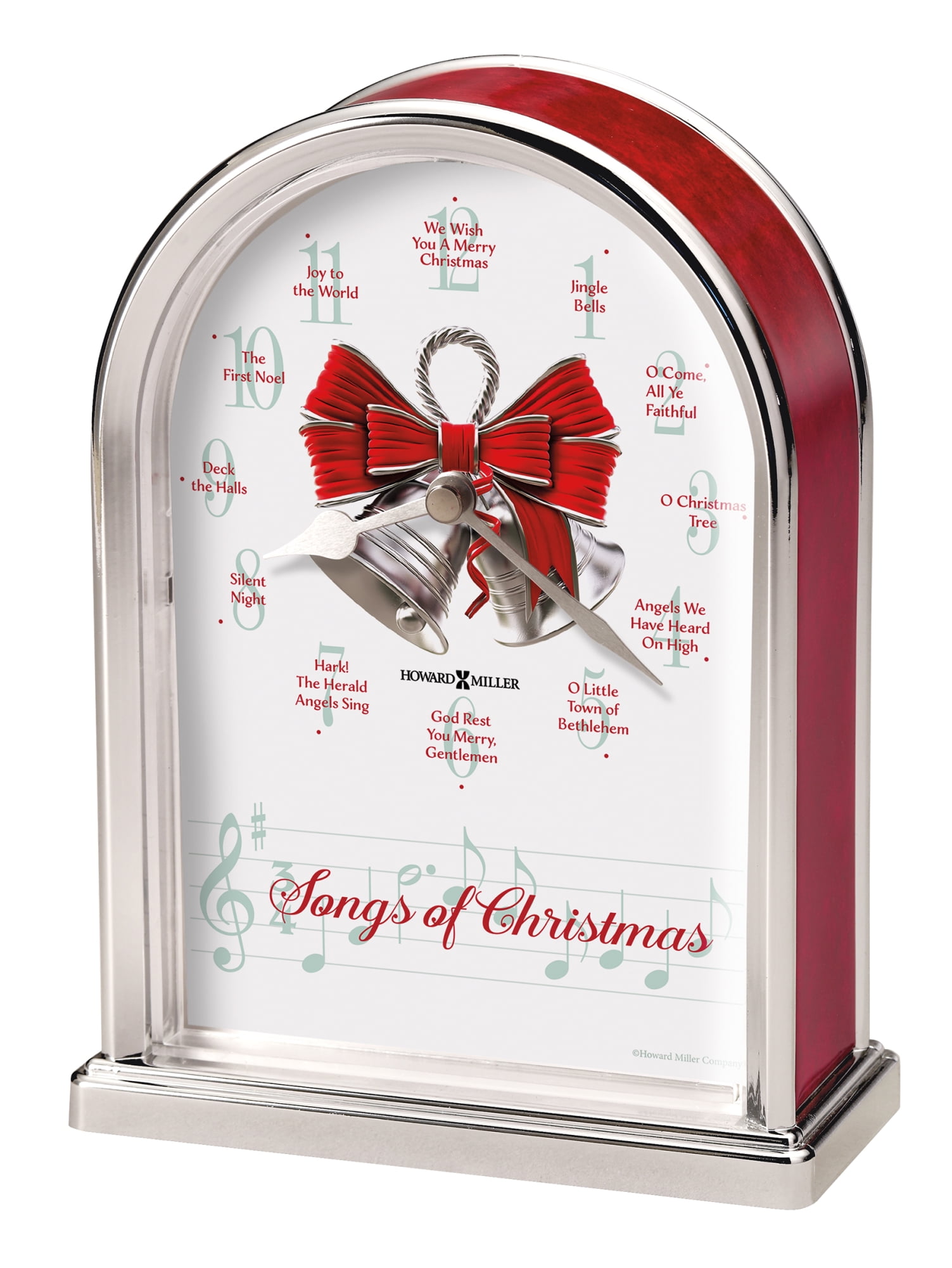 Howard Miller Songs of Christmas Table Clock 645820 Holiday Carol
