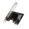 thumbnail image 1 of PCI-E to SATA Extender Splitter High Speed PCI-Express to SATA Expansion Card; Expansion Card Desktop Computer Accessory, SA3106J, 10 ports, 1 of 1