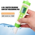 thumbnail image 4 of Chlorine Chlorine Testing Pen 4-in-1 Water Chlorine Content Measuring Pen Swimming Pool Chlorine Measuring Instrument Water Chlorine ORP H2 Temperature Tester, 4 of 7