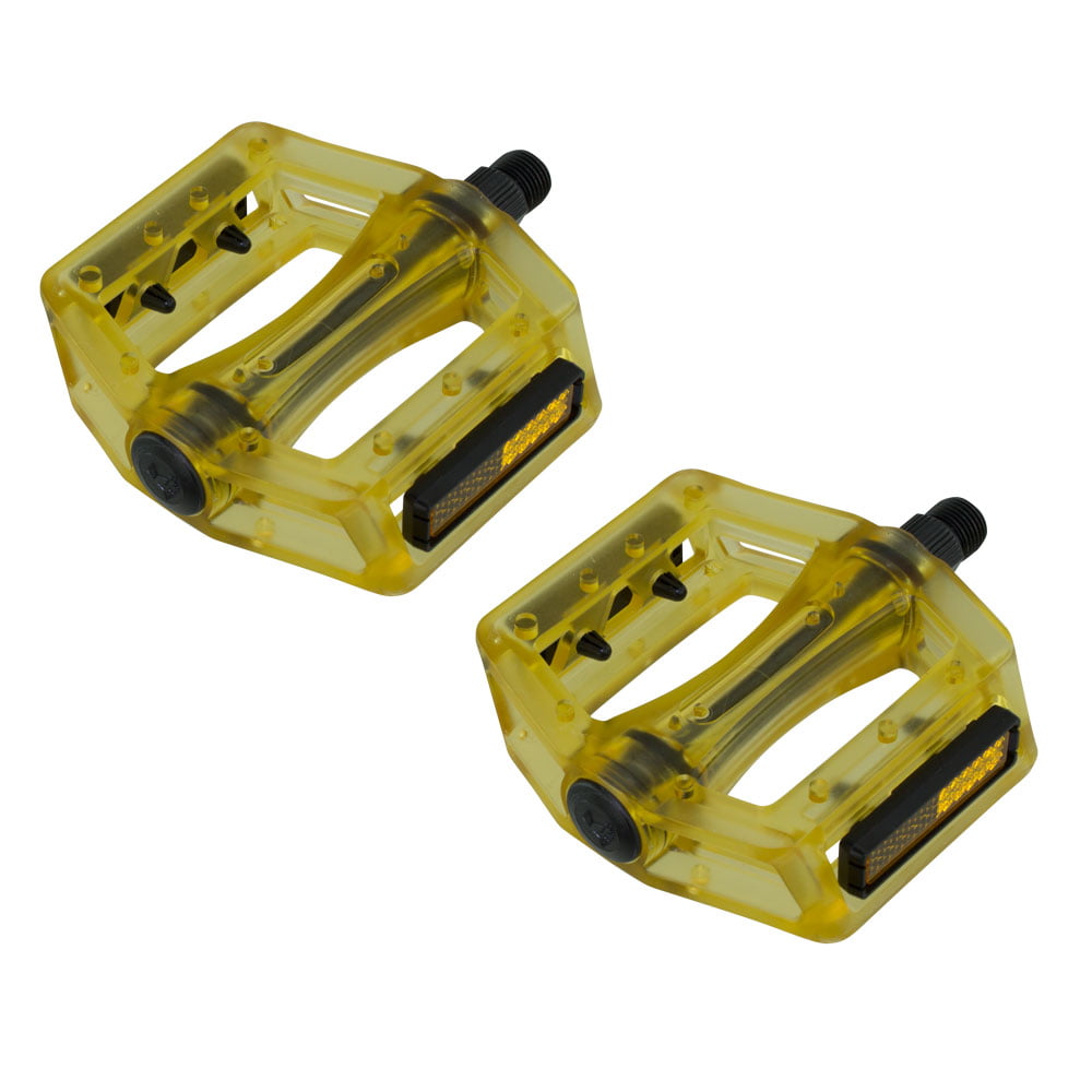 M.T.B Pedals 861 1/2" Yellow.bmx bicycle pedal.road bicycle pedal PLASTIC 1/2 