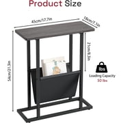 Narrow Side Table with Storage - Rustic Accent Table for Small Spaces