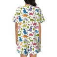 thumbnail image 3 of Kdxio Cute Dinosaur Print Pajamas Sets for Women Short-Sleeved Pjs with Lounge Shorts Two Piece Sleepwear S-4XL, 3 of 9