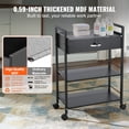 thumbnail image 5 of KFFKFF Salon Storage Cart, 3-Level Stylist Station with Secure Drawer, Crafted from MDF, Mobile Unit with Four Casters (Two with Locks) for SPA, Tattoo Parlors, and Hairdressers, 5 of 9