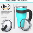 thumbnail image 2 of Taza de viaje de acero inoxidable con asa 30 oz - Juego de 6 piezas CHILLOUT LIFE CHILLOUT LIFE Vaso 6 x 30 oz, 2 of 7