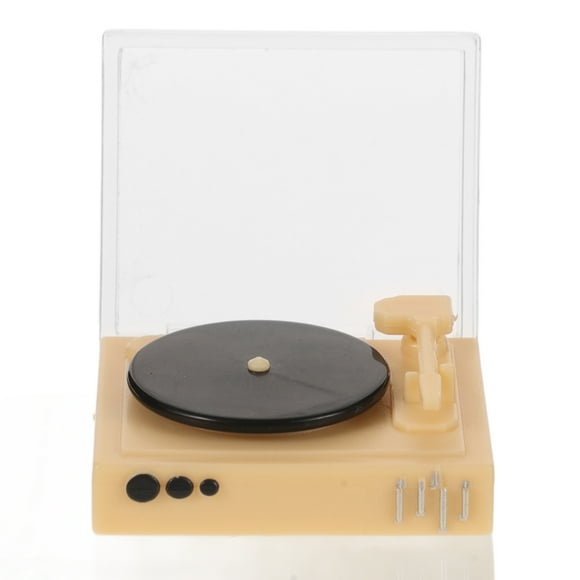 SHISUYAN Mini Retro Record Player Simulation Toy 1 Set For Mini House Decor