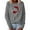 Grey, variant on Women Christmas Outfit Women's Casual Long Sleeve Print Sweater Top with Crew Neck for Everyday Comfort and Style Black XL