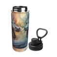 thumbnail image 2 of Yiaed White And Red Storm Dragon Print Sports Insulated Kettle Bottle Reusable Stainless Steel Insulated Cup, Outdoor Portable Casual Stainless Steel Insulation Cup, 2 of 7