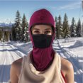 thumbnail image 2 of Unique Bargains 1 Pc Ice Silk Solid Balaclava Face Mask Wine Red, 2 of 5