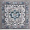 thumbnail image 2 of Safavieh Kazak Caymen Geometric Area Rug, Gray/Blue, 6'7" x 6'7" Square, 2 of 11