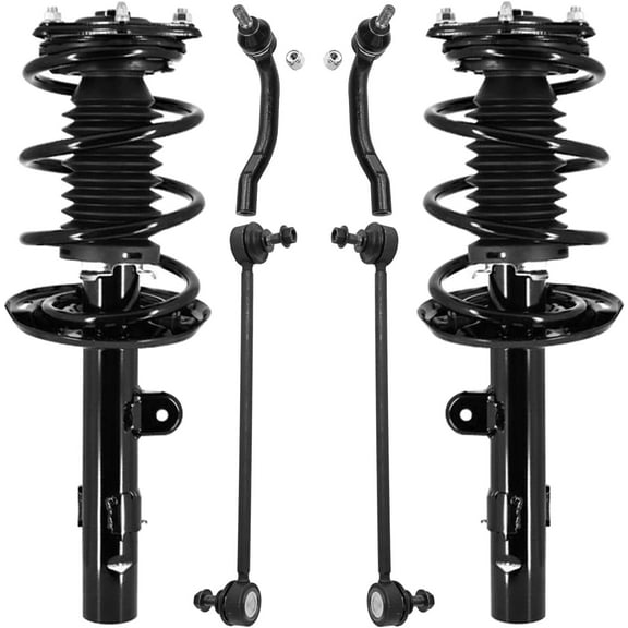 Detroit Axle - 2.0L Front Struts Suspension Kit for 2018-2022 Honda Accord, 2 Struts with Coil Spring Assembly 2 Stabilizer Sway Bars 2 Outer Tie Rods 2019 2020 2021 Replacement