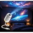 thumbnail image 2 of HD Holographic Night Light Projector, USB Galaxy Ocean Projector, 24 Film Slides, Flexible Gooseneck 2‑in‑1 Projection Night Light, 2 of 9