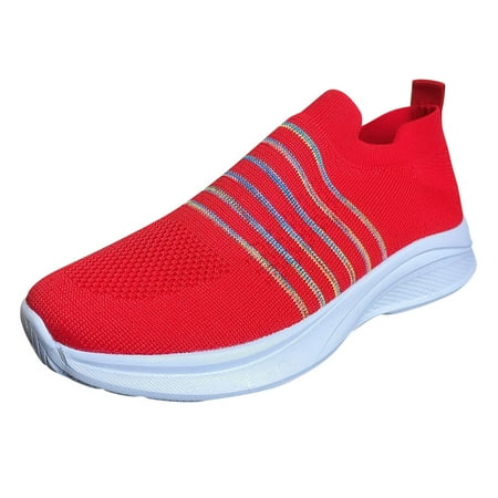 

Casual Shoes for Women Sneaker for Women Mesh Running Shoes Athletic Tennis Walking Shoes Fly Woven Breathable Sneakers Fashion Sport Shoes Knit Running Shoes Women Casual Shoes Cloth Red 39