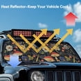 thumbnail image 4 of Yuyamidu Mushroom Windshield Sunshade for Jeep Wrangler, Daisy Sun Visor Windshield Shade Blocks UV Rays, Heat Shield Compatible with Jeep Wrangler TJ JK JL 2/4 Door, 4 of 7