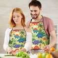 thumbnail image 5 of Colorful Dinosaurs Palm Trees Pattern Apron-Garden Aprons for Women with Pockets-Cotton Linen Waterproof Kitchen Cooking Gardening Aprons Adjustable for Kitchen,Cooking,BBQ and Salon 33x27 Inch, 5 of 7