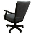 thumbnail image 2 of Classic Caster Solid Wood Dining Chair - Northwest Elk Charcoal Fabric - Black, 2 of 2