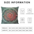 thumbnail image 5 of PHYHOO  Teal and Coral Throw Pillow Cushion Cover, Ombre Mandala Art Antique Gypsy Folk Pattern Mystical Cosmos Image, Decorative Square Accent Pillow Case, Teal Coral White, 5 of 5