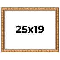 25x19 Frame Gold Real Wood Picture Frame Width 1.5 inches | Interior Frame Depth 0.5 inches |