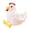 White, variant on Huggable 11" Stuffed Rooster Doll, ZzCityTK Soft Plush Farm Animal Toy for Kids, Washable Cuddly Companion with Imaginative Play Gift, Orange