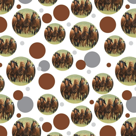 Horses on the Prairie Pecking Order Premium Gift Wrap Wrapping Paper Roll