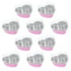 thumbnail image 4 of FELTECHELECTR 10 moldes desechables decorativos de aluminio para pasteles, con forma de corazón y tapas., 4 of 4