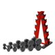 thumbnail image 1 of Juego de mancuernas CAP de 68 kg, recubiertas, de 12 lados, con rack, 1 of 8